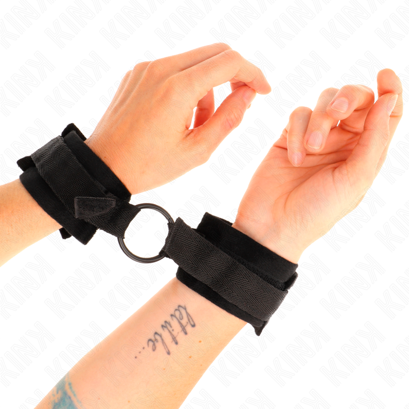 Muñequeras 25 Cm Para Principiantes Con Anilla 4 Cm Negro Ajustable 15-25 Cm