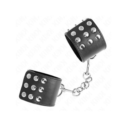 Muñequeras Con Cierre A Presión Ajustable Negro 19-24 Cm X 5.5 Cm