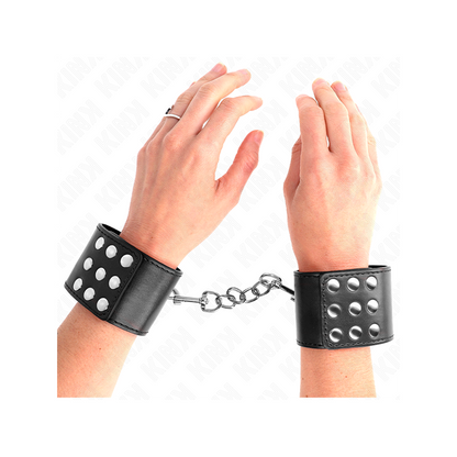 Muñequeras Con Cierre A Presión Ajustable Negro 19-24 Cm X 5.5 Cm