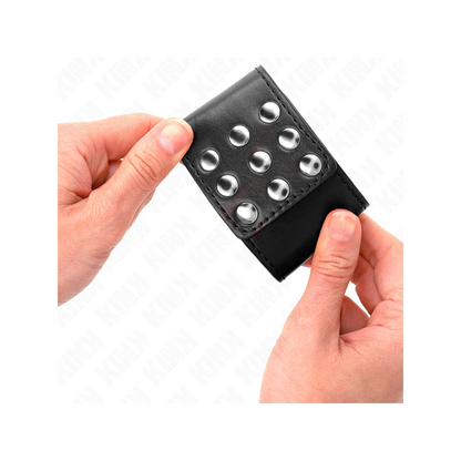 Muñequeras Con Cierre A Presión Ajustable Negro 19-24 Cm X 5.5 Cm