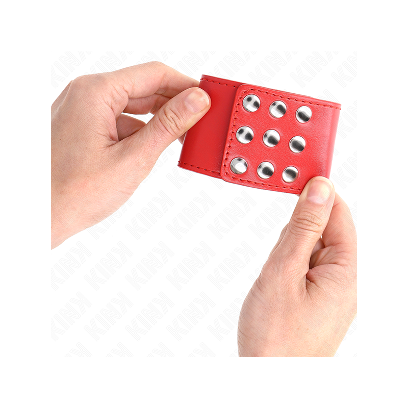 Muñequeras Con Cierre A Presión Ajustable Rojo 19-24 Cm X 5.5 Cm