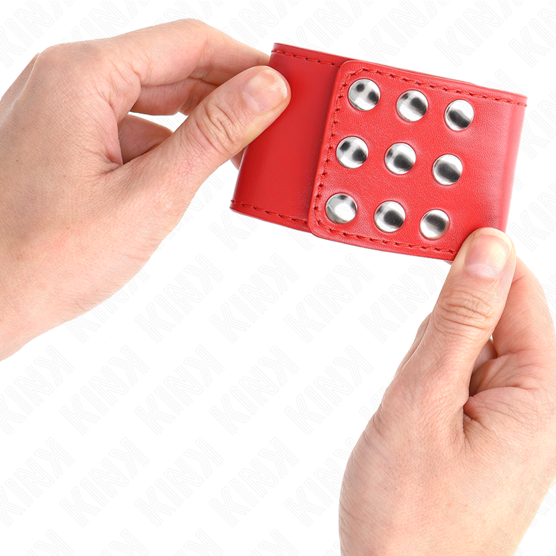 Muñequeras Con Cierre A Presión Ajustable Rojo 19-24 Cm X 5.5 Cm