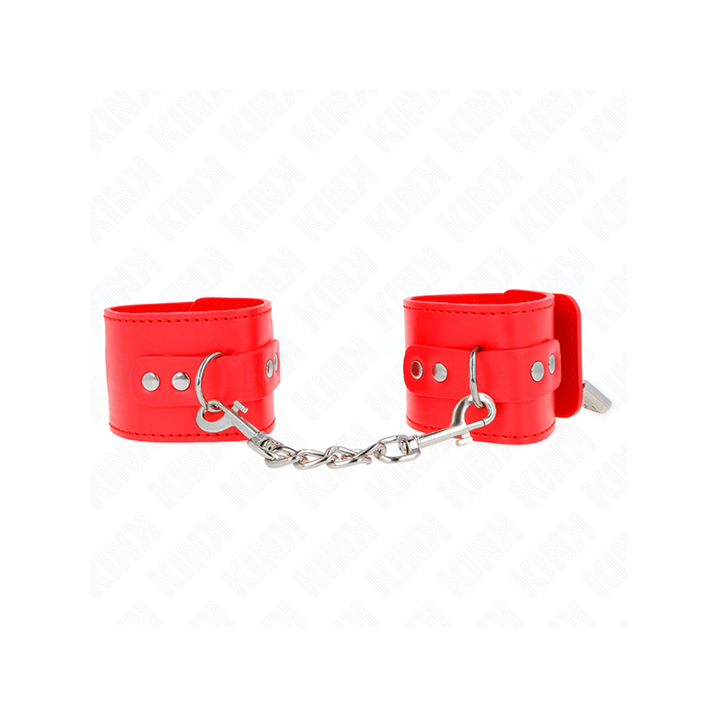 Muñequeras Con Cierre Candado Rojo Ajustable 16-23 Cm X 5.5 Cm