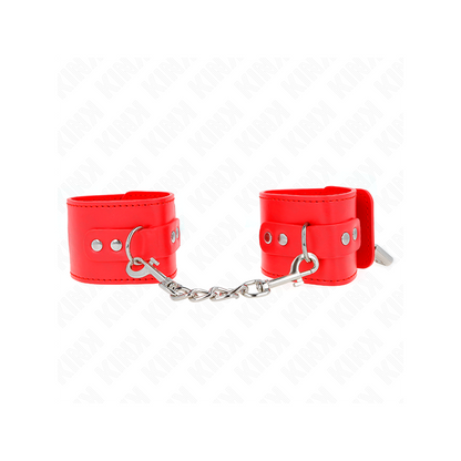 Muñequeras Con Cierre Candado Rojo Ajustable 16-23 Cm X 5.5 Cm