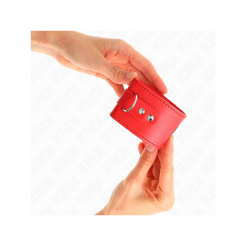 Muñequeras Con Cierre Candado Rojo Ajustable 16-23 Cm X 5.5 Cm