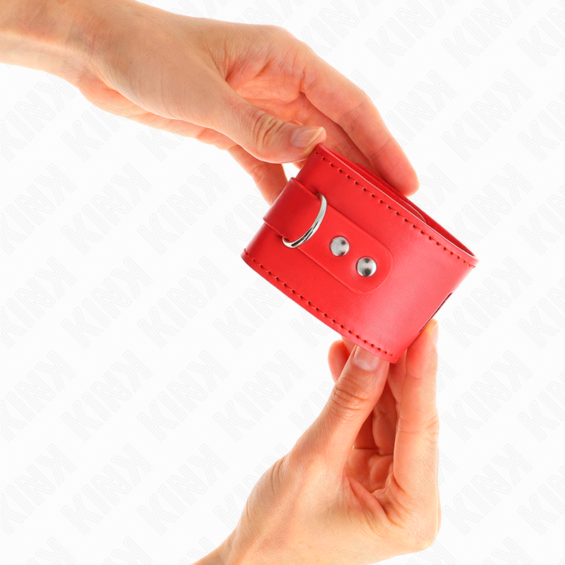 Muñequeras Con Cierre Candado Rojo Ajustable 16-23 Cm X 5.5 Cm