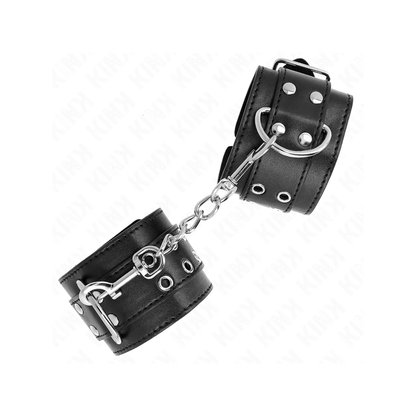 Muñequeras Con Doble Línea De Tachuelas Negro Austable 19-26 Cm