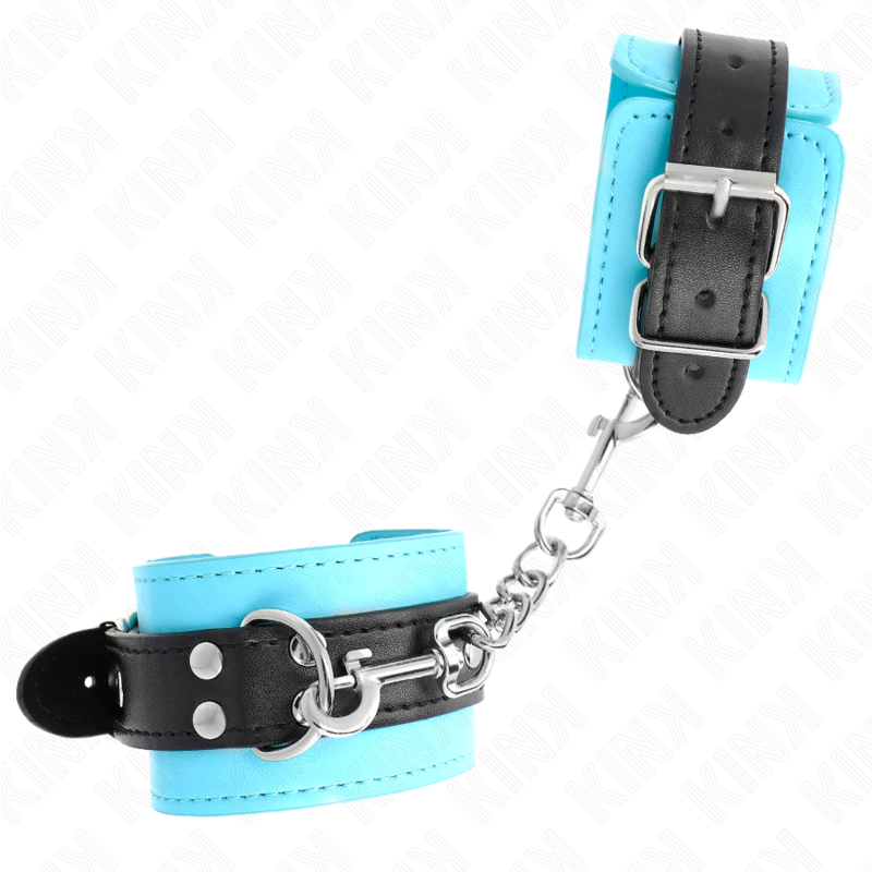 Muñequeras Con Gancho Forro Azul Ajustable 20-28 Cm X 5.5 Cm
