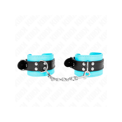 Muñequeras Con Gancho Forro Azul Ajustable 20-28 Cm X 5.5 Cm