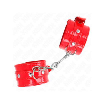 Muñequeras Con Tachuelas Rojo Ajustable 23-33 Cm