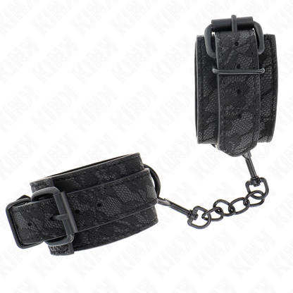 Muñequeras De Encaje Ajustable Negro 19-26 Cm