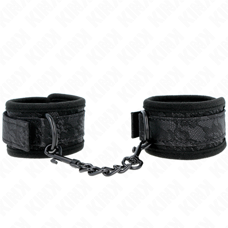 Muñequeras De Encaje Y Neopreno Ajustable Negro 20-29 Cm X 5 Cm