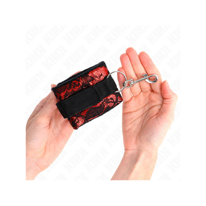 Muñequeras Diseño Escándalo Rojo-Negro
