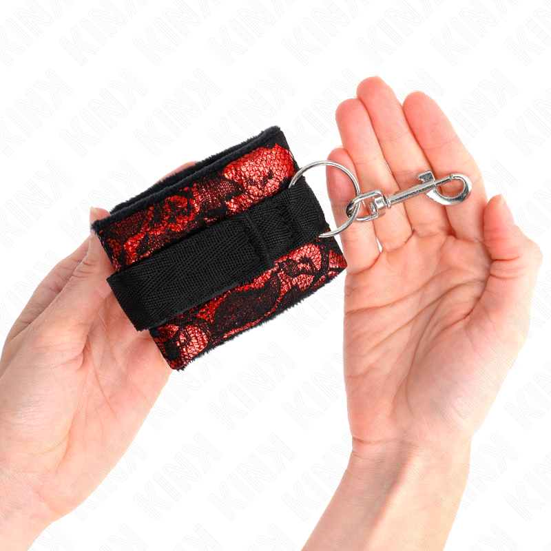 Muñequeras Diseño Escándalo Rojo-Negro