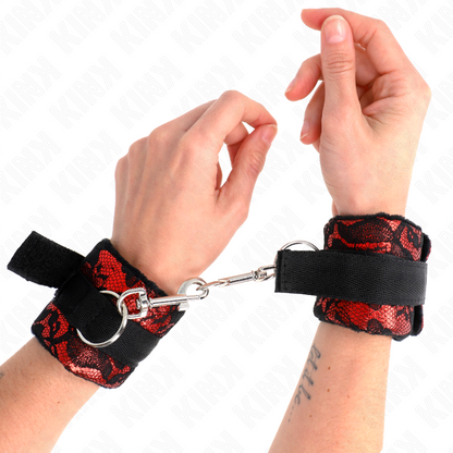 Muñequeras Diseño Escándalo Rojo-Negro