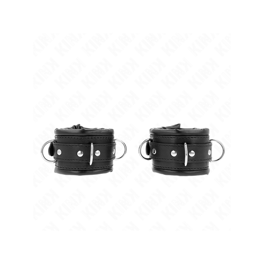 Muñequeras Estilo Heavy Forro Negro Ajustable 20-30 Cm X 6 Cm