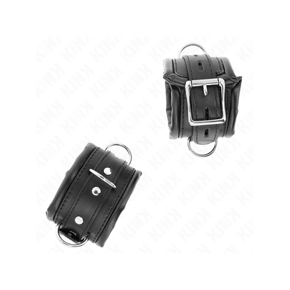 Muñequeras Estilo Heavy Forro Negro Ajustable 20-30 Cm X 6 Cm