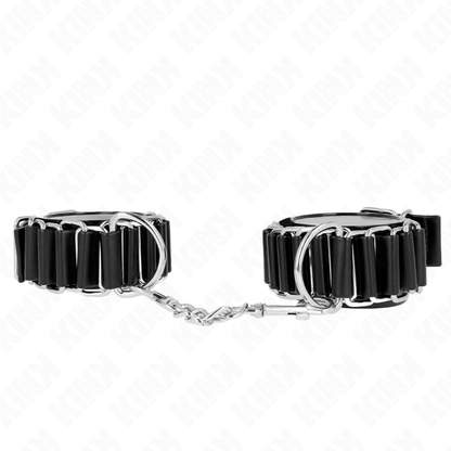 Muñequeras Finas En Forma De Bisagra Negro Ajustable 16-22 Cm X 3.5 Cm