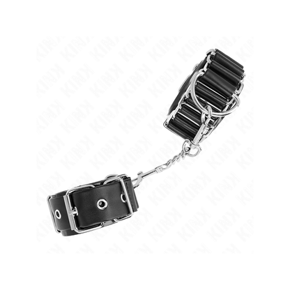 Muñequeras Finas En Forma De Bisagra Negro Ajustable 16-22 Cm X 3.5 Cm