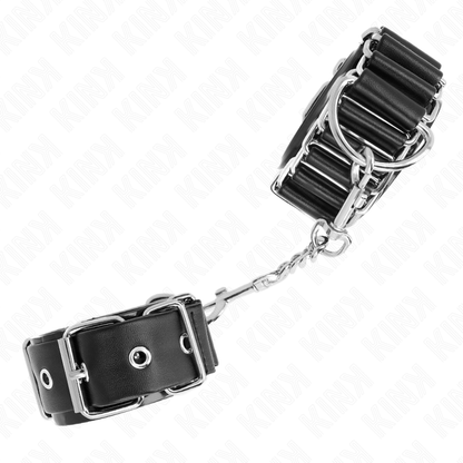 Muñequeras Finas En Forma De Bisagra Negro Ajustable 16-22 Cm X 3.5 Cm