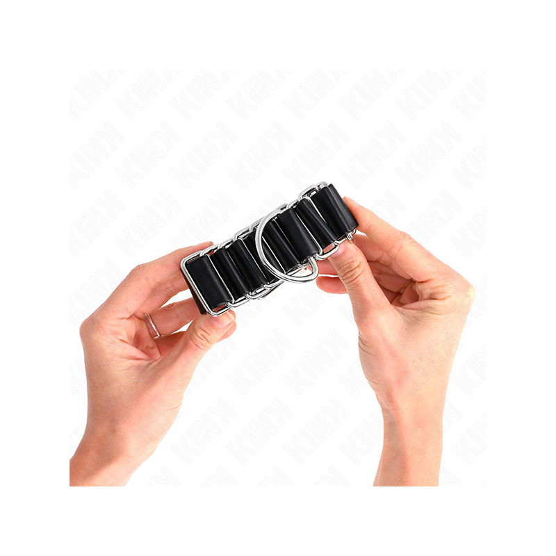 Muñequeras Finas En Forma De Bisagra Negro Ajustable 16-22 Cm X 3.5 Cm