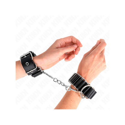 Muñequeras Finas En Forma De Bisagra Negro Ajustable 16-22 Cm X 3.5 Cm