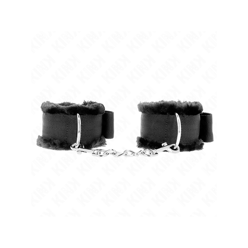 Muñequeras Forrada Negro Ajustable 17-31 Cm X 7 Cm