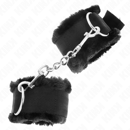 Muñequeras Forrada Negro Ajustable 17-31 Cm X 7 Cm