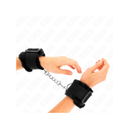 Muñequeras Forrada Negro Ajustable 17-31 Cm X 7 Cm
