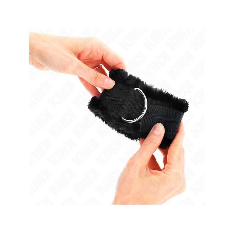 Muñequeras Forrada Negro Ajustable 17-31 Cm X 7 Cm