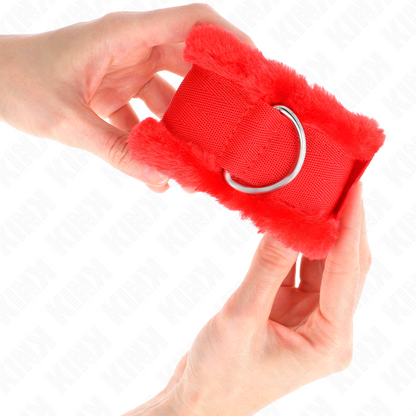 Muñequeras Forrada Rojo Ajustable 17-31 Cm X 7 Cm