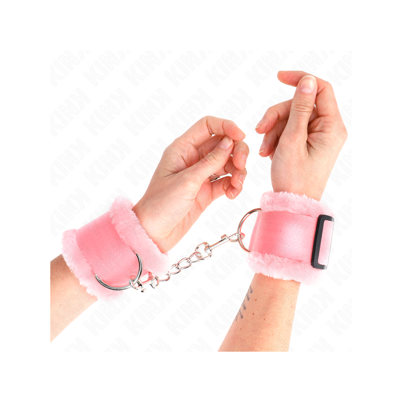 Muñequeras Forrada Rosa Ajustable 17-31 Cm X 7 Cm