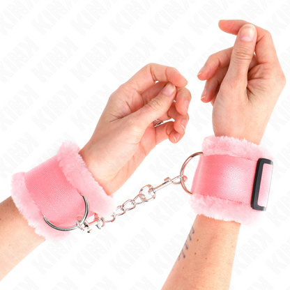 Muñequeras Forrada Rosa Ajustable 17-31 Cm X 7 Cm