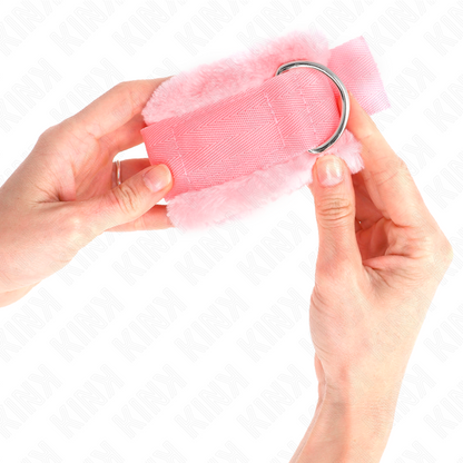 Muñequeras Forrada Rosa Ajustable 17-31 Cm X 7 Cm