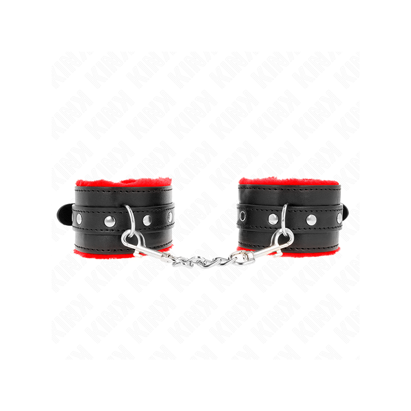 Muñequeras Forradas Premium Rojo Con Correa Negro Ajustable 17-29 Cm X 6 Cm
