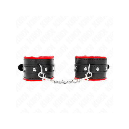 Muñequeras Forradas Premium Rojo Con Correa Negro Ajustable 17-29 Cm X 6 Cm