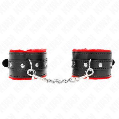 Muñequeras Forradas Premium Rojo Con Correa Negro Ajustable 17-29 Cm X 6 Cm