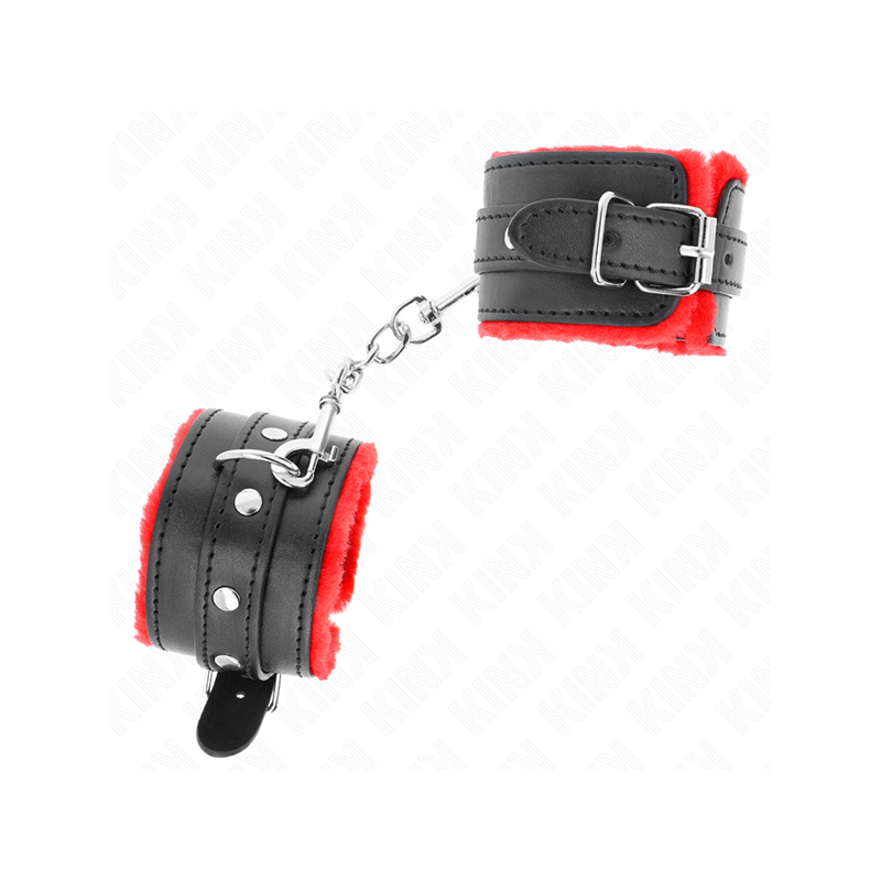 Muñequeras Forradas Premium Rojo Con Correa Negro Ajustable 17-29 Cm X 6 Cm