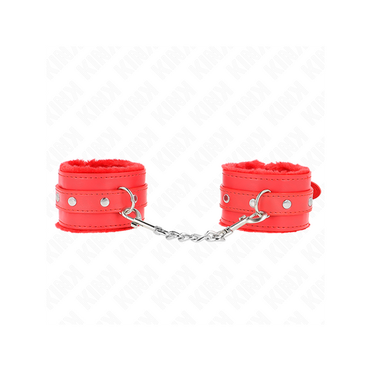 Muñequeras Forradas Premium Rojo Con Correa Rojo Ajustable 17-29 Cm X 6 Cm
