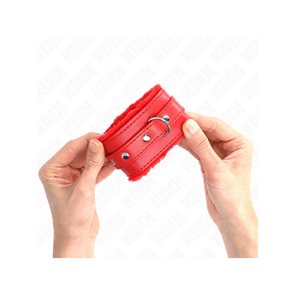 Muñequeras Forradas Premium Rojo Con Correa Rojo Ajustable 17-29 Cm X 6 Cm