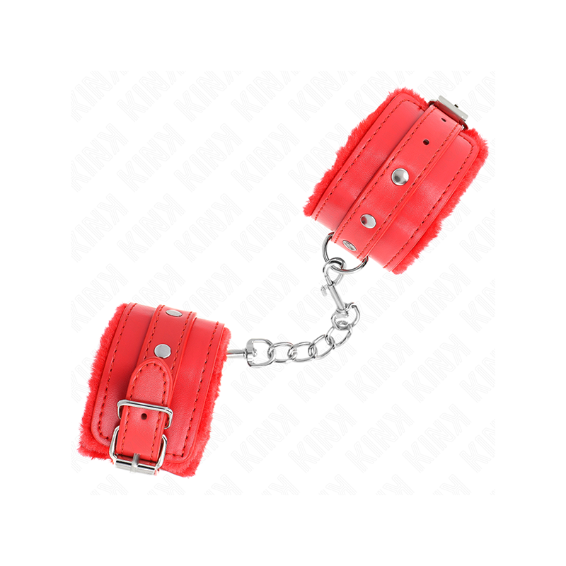 Muñequeras Forradas Premium Rojo Con Correa Rojo Ajustable 17-29 Cm X 6 Cm