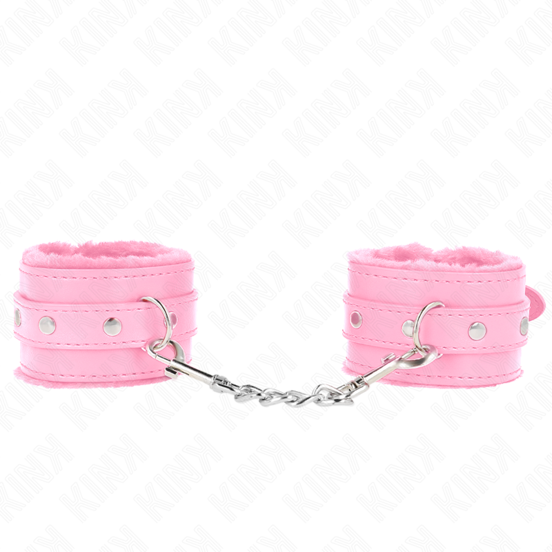 Muñequeras Forradas Premium Rosa Con Correa Rosa Ajustable 17-29 Cm X 6 Cm