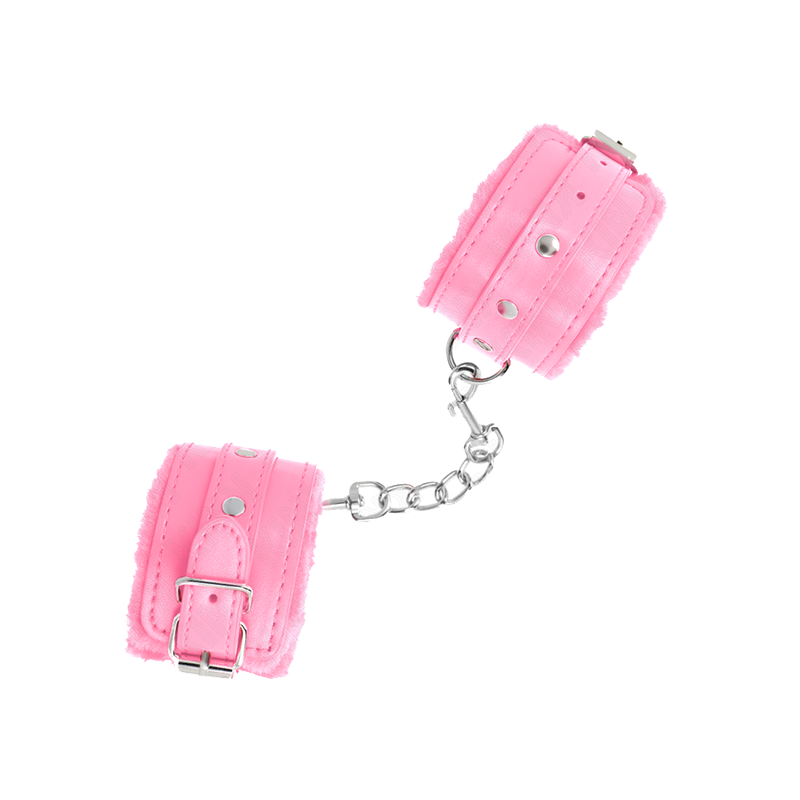 Muñequeras Forradas Premium Rosa Con Correa Rosa Ajustable 17-29 Cm X 6 Cm