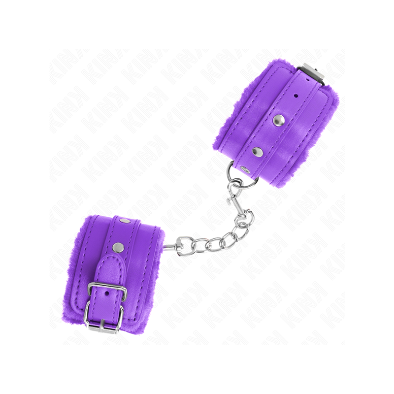 Muñequeras Forradas Premium Violeta Con Correa Violeta Ajustable 17-29 Cm X 6 Cm