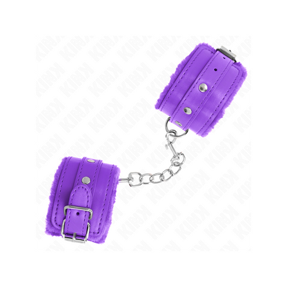Muñequeras Forradas Premium Violeta Con Correa Violeta Ajustable 17-29 Cm X 6 Cm