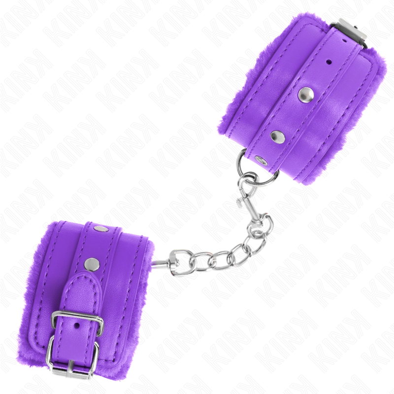 Muñequeras Forradas Premium Violeta Con Correa Violeta Ajustable 17-29 Cm X 6 Cm