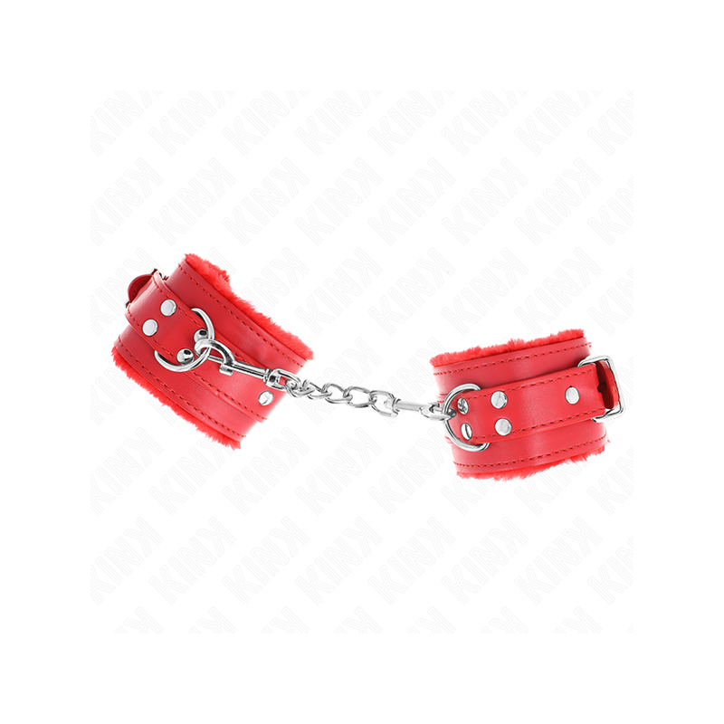 Muñequeras Forradas Rojo Con Correa Rojo Ajustable 20-29 Cm X 5.5 Cm