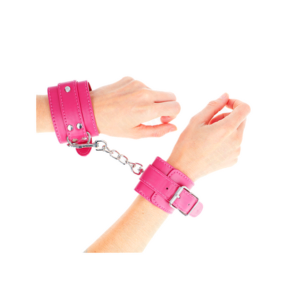 Muñequeras Fucsia Con Detalles En Fucsia Ajustable 20-28 Cm X 5.5 Cm