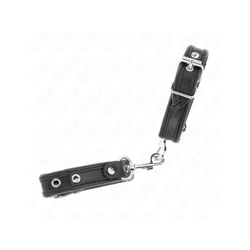 Muñequeras Mini Negro Con Tachuelas Ajustable 16-22 Cm X 2 Cm