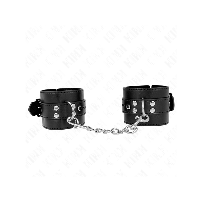 Muñequeras Negro Con Correa Negro Ajustable 17-28 Cm X 6 Cm